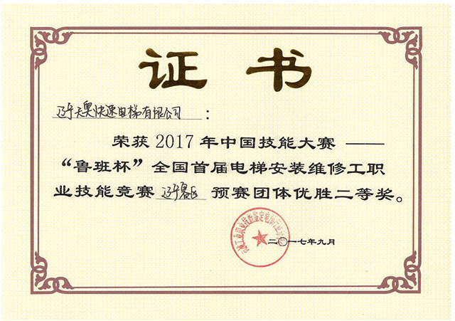 鲁班杯团体二等奖